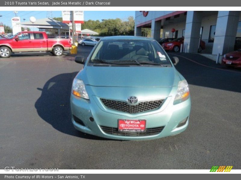 Jade Sea Metallic / Dark Charcoal 2010 Toyota Yaris Sedan