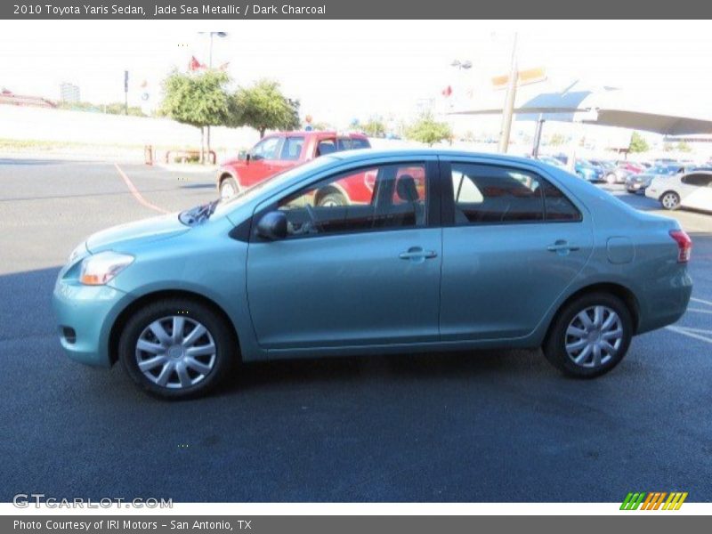 Jade Sea Metallic / Dark Charcoal 2010 Toyota Yaris Sedan