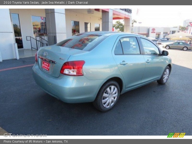 Jade Sea Metallic / Dark Charcoal 2010 Toyota Yaris Sedan