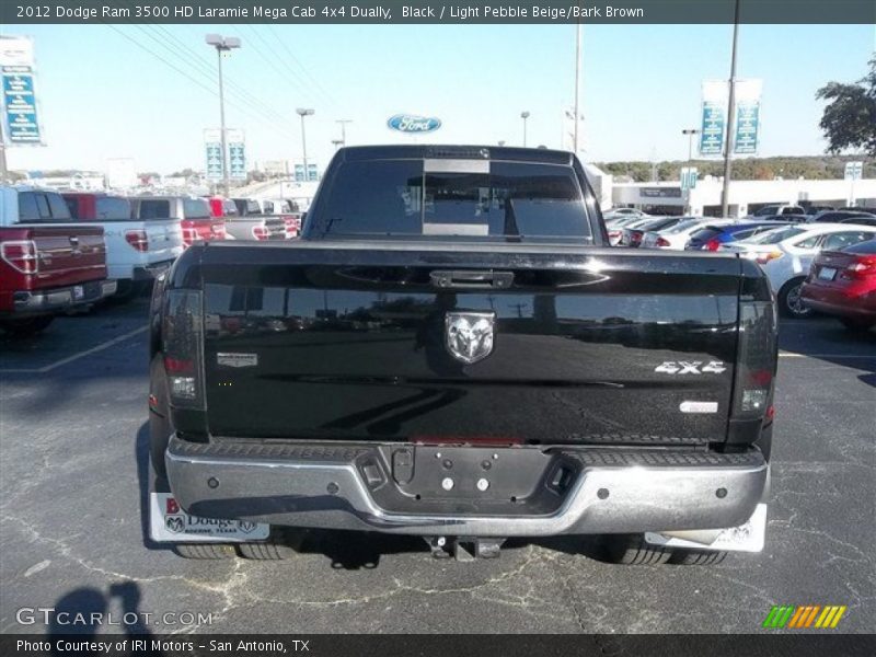 Black / Light Pebble Beige/Bark Brown 2012 Dodge Ram 3500 HD Laramie Mega Cab 4x4 Dually