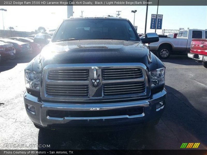 Black / Light Pebble Beige/Bark Brown 2012 Dodge Ram 3500 HD Laramie Mega Cab 4x4 Dually