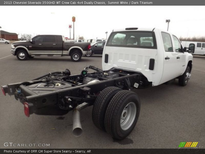Summit White / Dark Titanium 2013 Chevrolet Silverado 3500HD WT Crew Cab 4x4 Dually Chassis