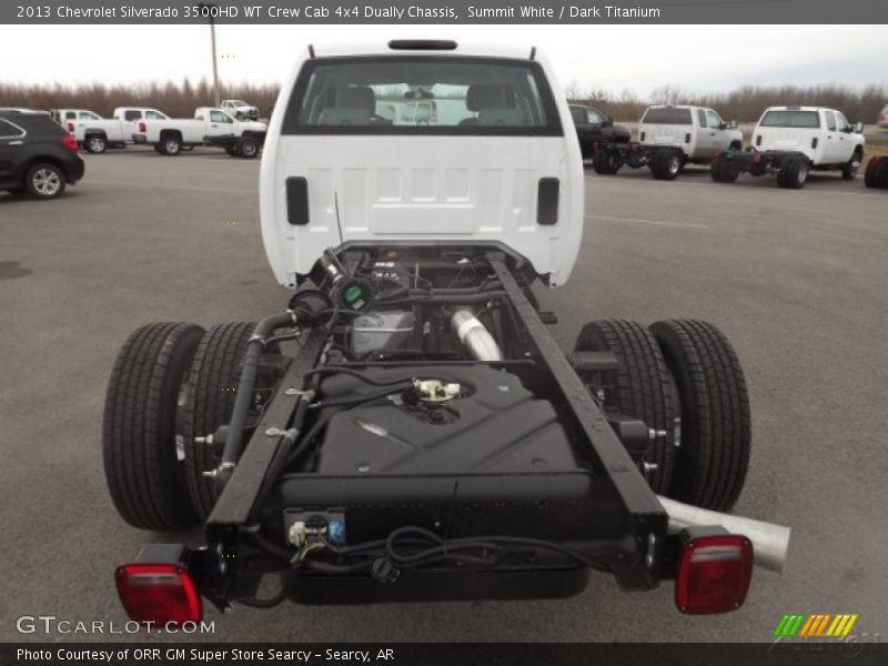 Summit White / Dark Titanium 2013 Chevrolet Silverado 3500HD WT Crew Cab 4x4 Dually Chassis