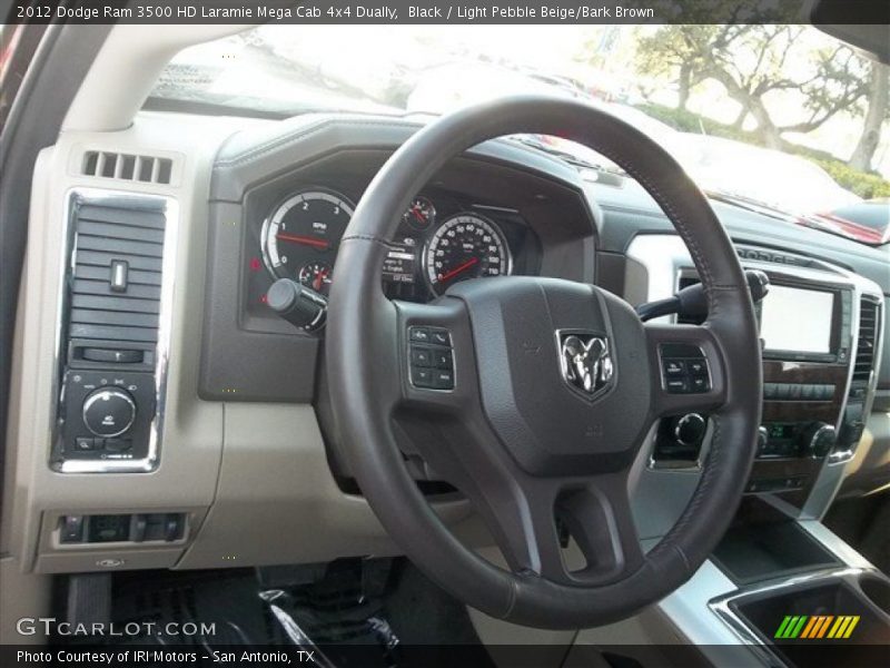 Black / Light Pebble Beige/Bark Brown 2012 Dodge Ram 3500 HD Laramie Mega Cab 4x4 Dually
