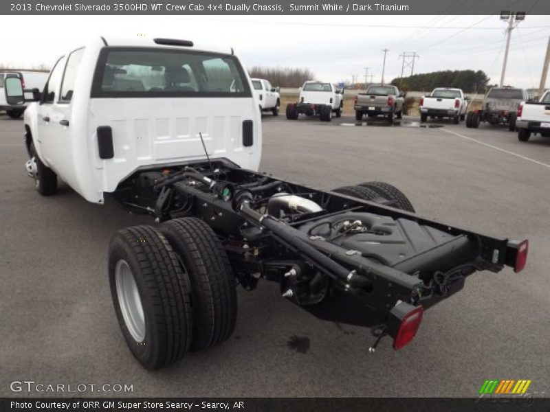 Summit White / Dark Titanium 2013 Chevrolet Silverado 3500HD WT Crew Cab 4x4 Dually Chassis