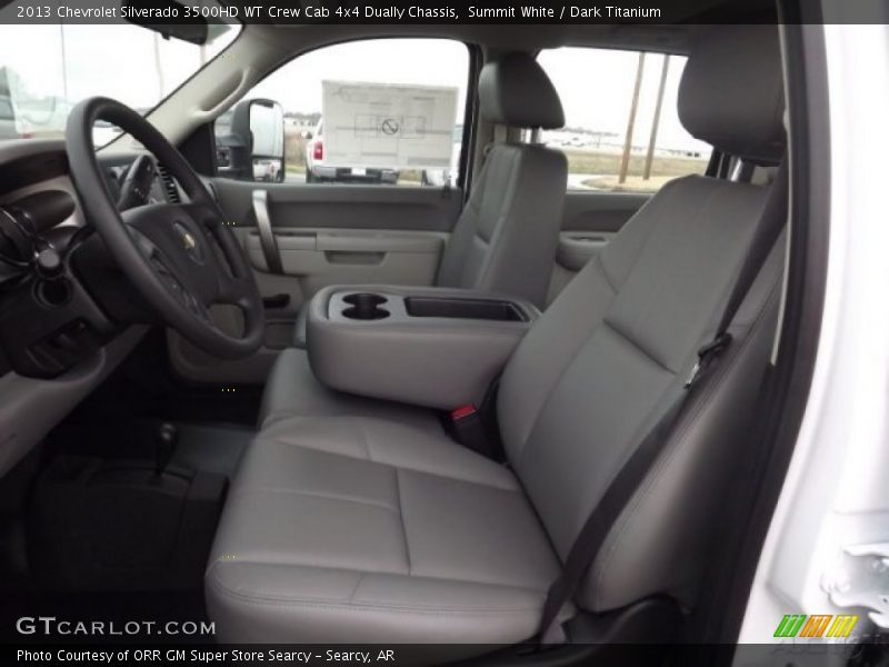 Summit White / Dark Titanium 2013 Chevrolet Silverado 3500HD WT Crew Cab 4x4 Dually Chassis