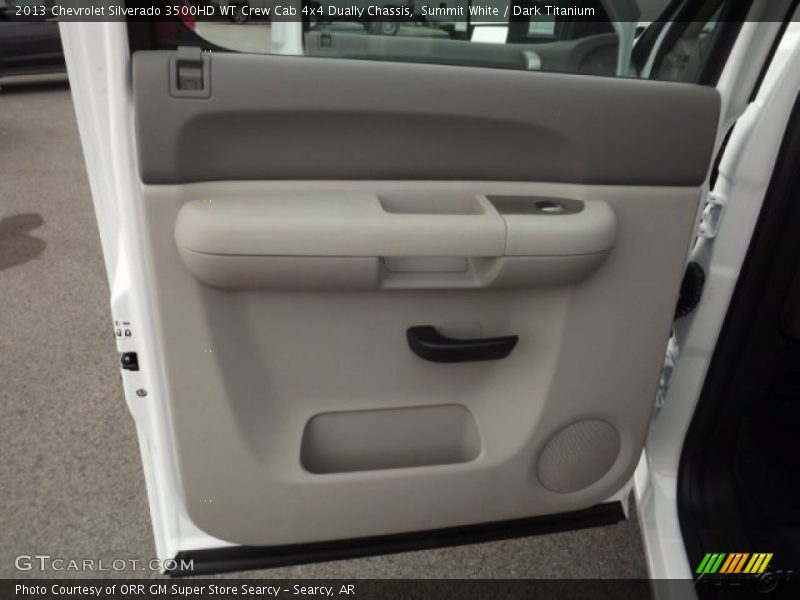 Summit White / Dark Titanium 2013 Chevrolet Silverado 3500HD WT Crew Cab 4x4 Dually Chassis