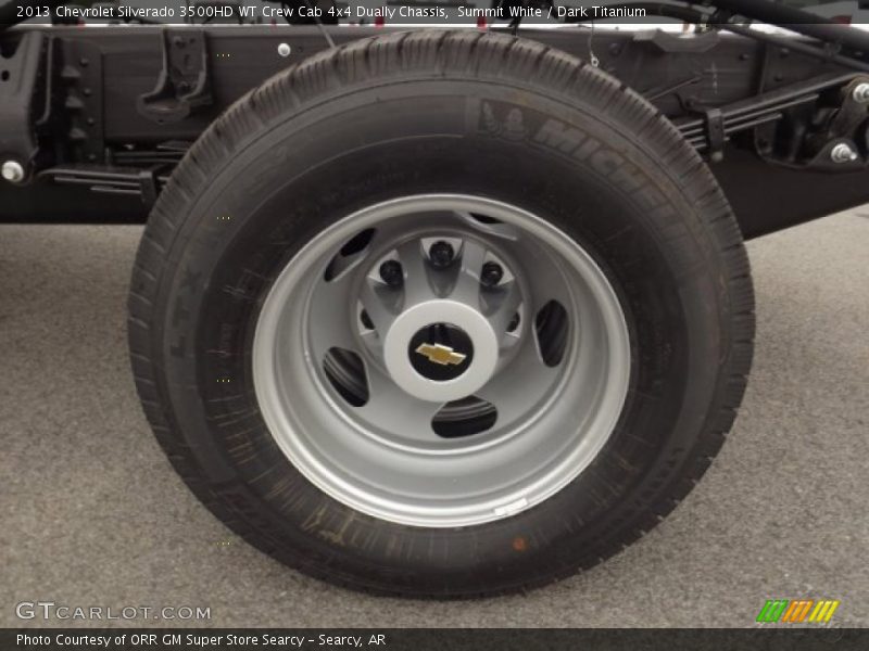 Summit White / Dark Titanium 2013 Chevrolet Silverado 3500HD WT Crew Cab 4x4 Dually Chassis