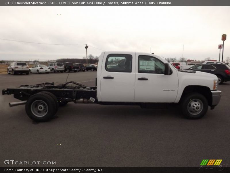 Summit White / Dark Titanium 2013 Chevrolet Silverado 3500HD WT Crew Cab 4x4 Dually Chassis