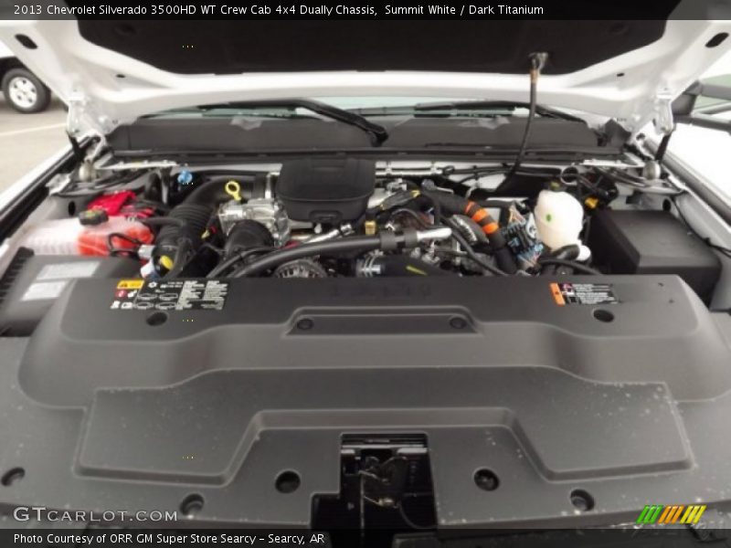Summit White / Dark Titanium 2013 Chevrolet Silverado 3500HD WT Crew Cab 4x4 Dually Chassis