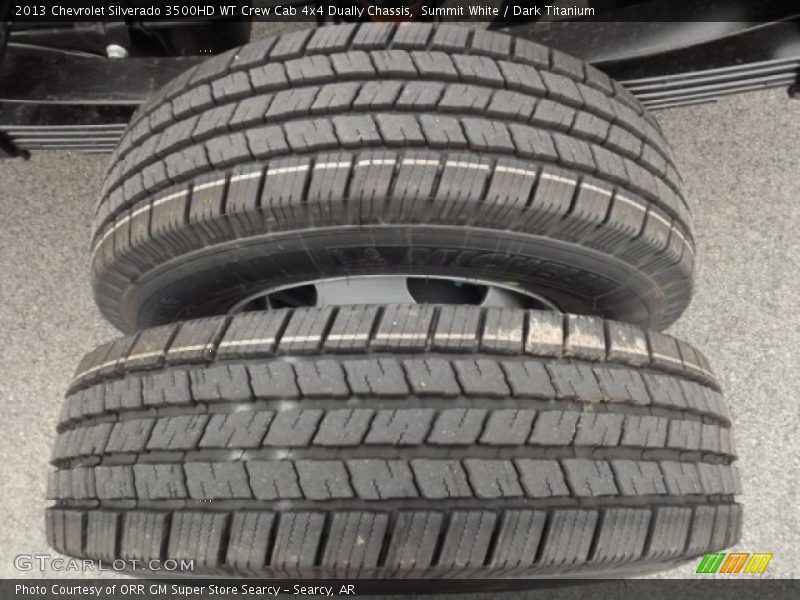 Summit White / Dark Titanium 2013 Chevrolet Silverado 3500HD WT Crew Cab 4x4 Dually Chassis