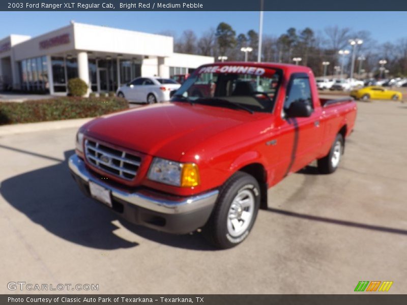 Bright Red / Medium Pebble 2003 Ford Ranger XLT Regular Cab