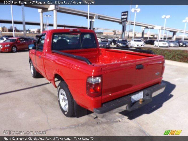 Bright Red / Medium Pebble 2003 Ford Ranger XLT Regular Cab