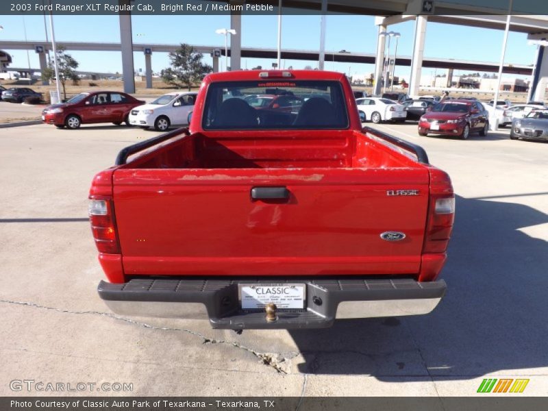 Bright Red / Medium Pebble 2003 Ford Ranger XLT Regular Cab