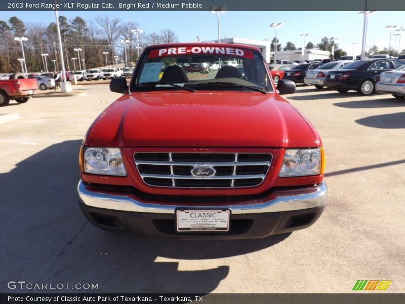 Bright Red / Medium Pebble 2003 Ford Ranger XLT Regular Cab