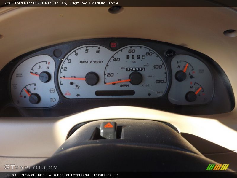 Bright Red / Medium Pebble 2003 Ford Ranger XLT Regular Cab