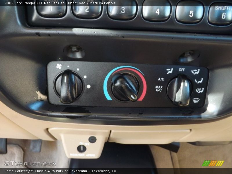 Bright Red / Medium Pebble 2003 Ford Ranger XLT Regular Cab