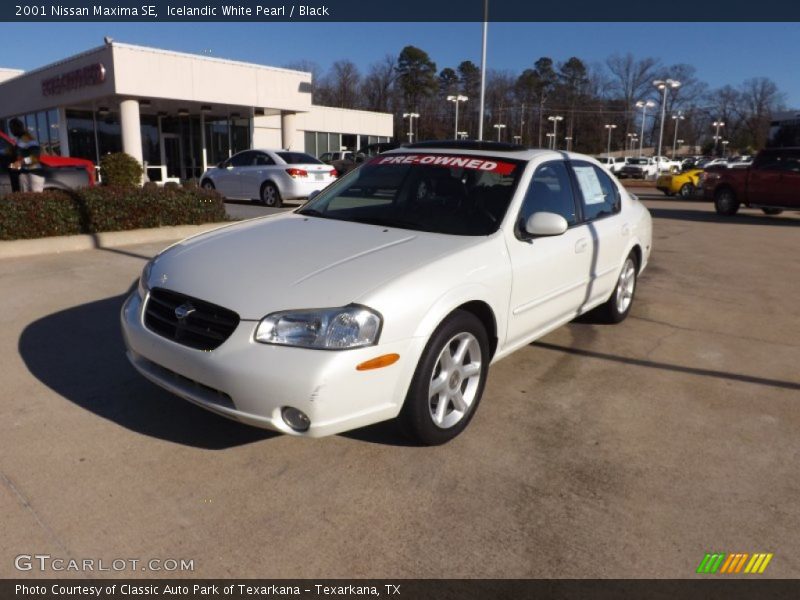 Icelandic White Pearl / Black 2001 Nissan Maxima SE