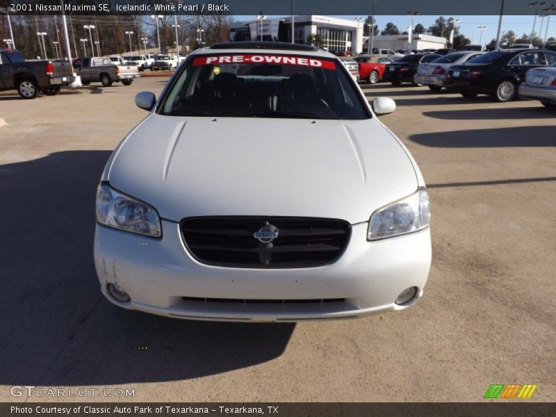 Icelandic White Pearl / Black 2001 Nissan Maxima SE