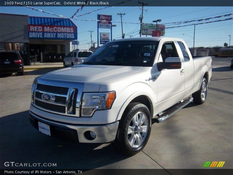 Oxford White / Black/Black 2009 Ford F150 Lariat SuperCab