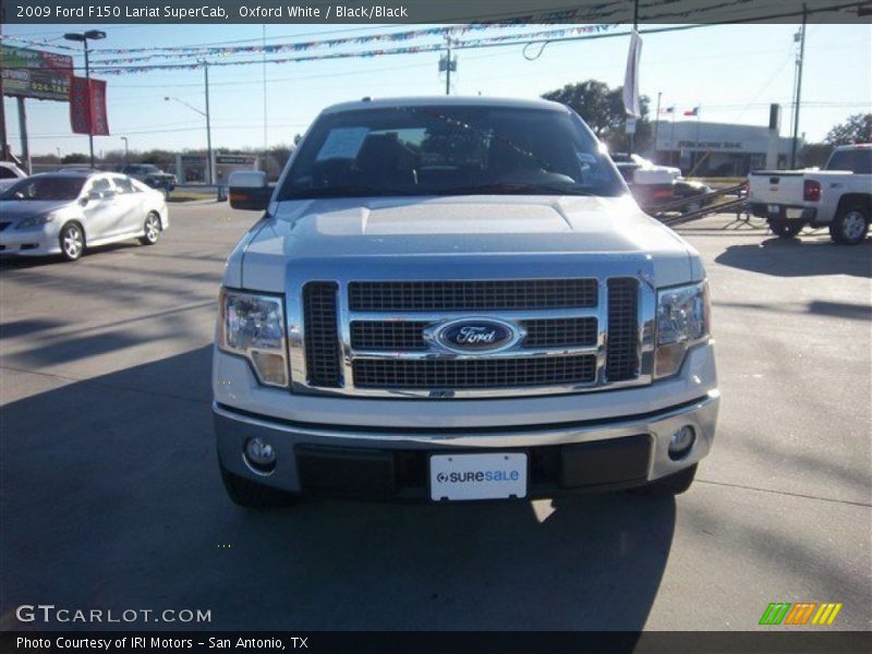 Oxford White / Black/Black 2009 Ford F150 Lariat SuperCab