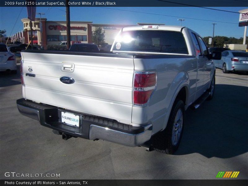 Oxford White / Black/Black 2009 Ford F150 Lariat SuperCab