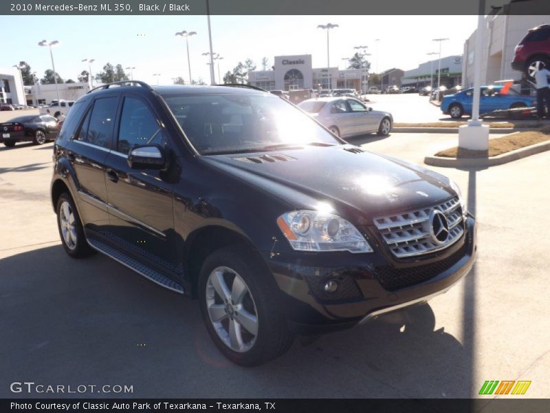 Black / Black 2010 Mercedes-Benz ML 350