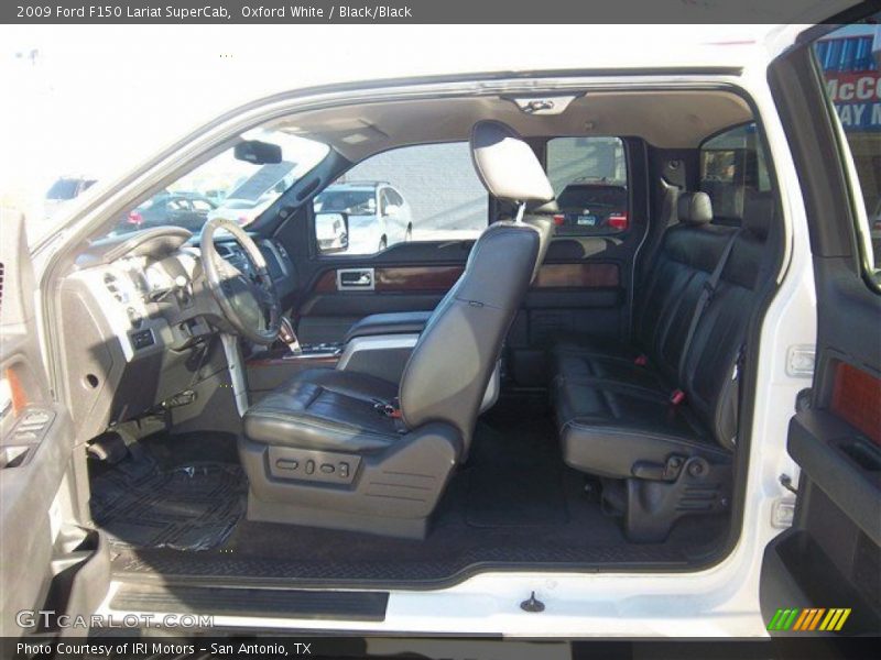 Oxford White / Black/Black 2009 Ford F150 Lariat SuperCab