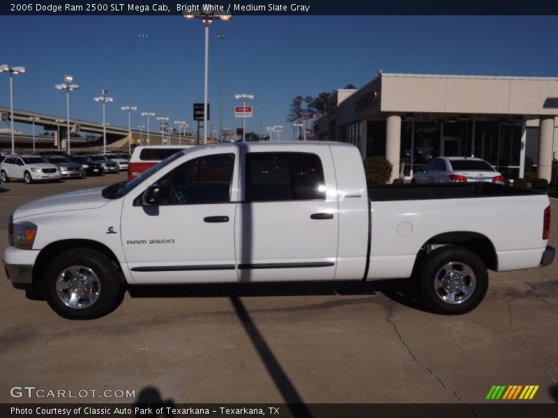 Bright White / Medium Slate Gray 2006 Dodge Ram 2500 SLT Mega Cab