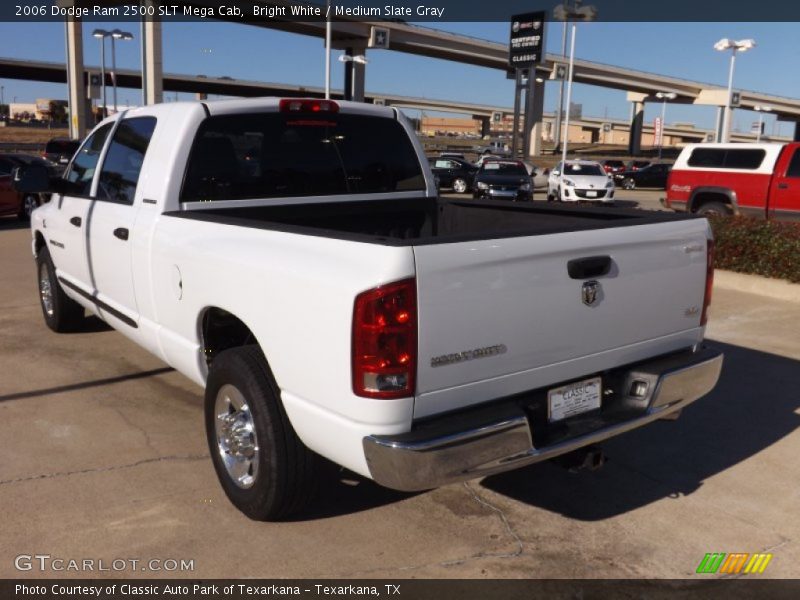 Bright White / Medium Slate Gray 2006 Dodge Ram 2500 SLT Mega Cab