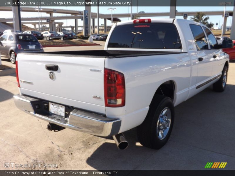 Bright White / Medium Slate Gray 2006 Dodge Ram 2500 SLT Mega Cab