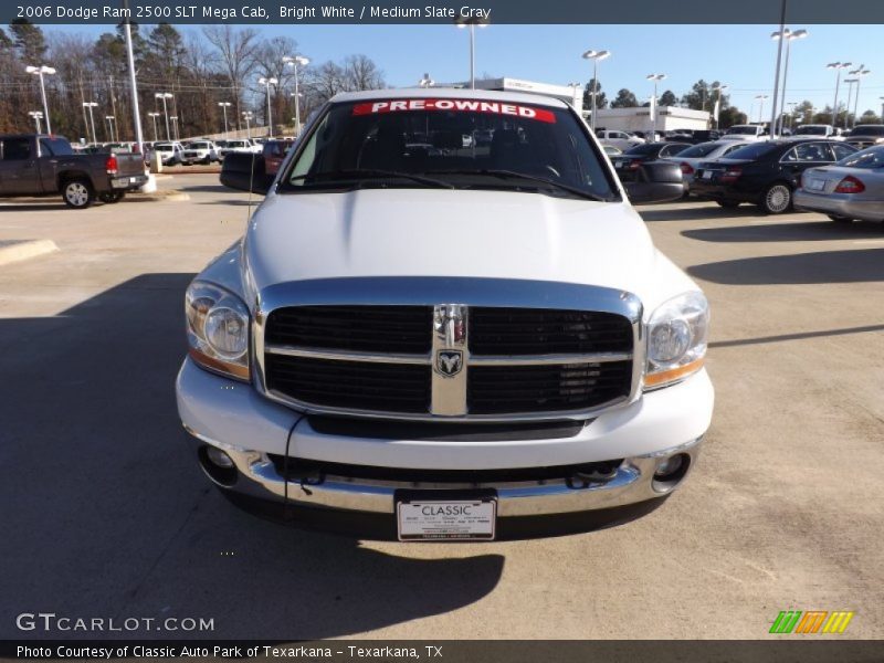 Bright White / Medium Slate Gray 2006 Dodge Ram 2500 SLT Mega Cab