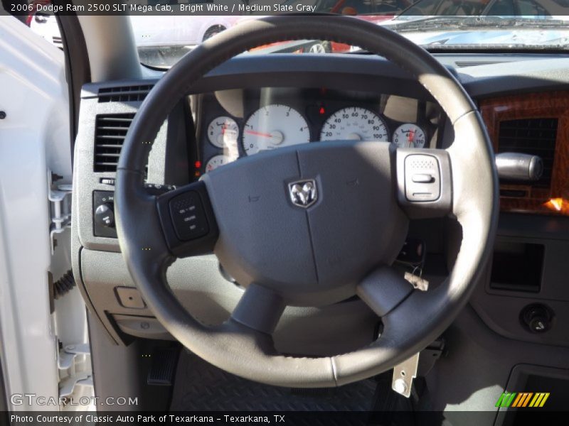 Bright White / Medium Slate Gray 2006 Dodge Ram 2500 SLT Mega Cab
