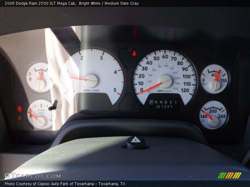 Bright White / Medium Slate Gray 2006 Dodge Ram 2500 SLT Mega Cab