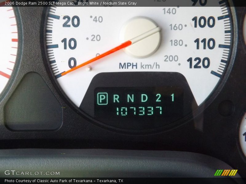 Bright White / Medium Slate Gray 2006 Dodge Ram 2500 SLT Mega Cab