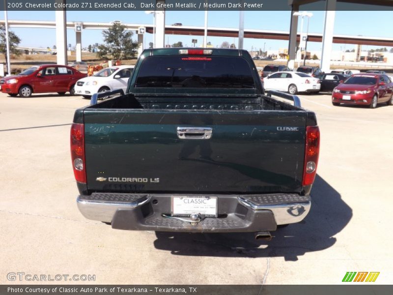 Dark Green Metallic / Medium Dark Pewter 2005 Chevrolet Colorado Z71 Extended Cab