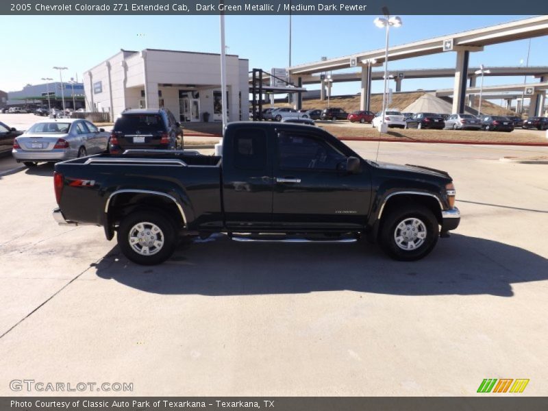 Dark Green Metallic / Medium Dark Pewter 2005 Chevrolet Colorado Z71 Extended Cab