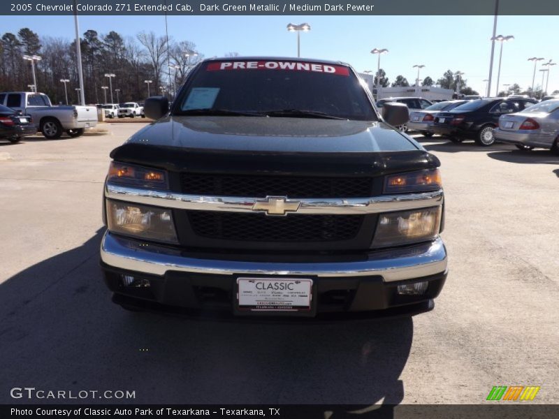 Dark Green Metallic / Medium Dark Pewter 2005 Chevrolet Colorado Z71 Extended Cab
