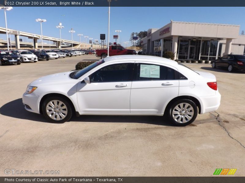 Bright White / Black 2012 Chrysler 200 LX Sedan