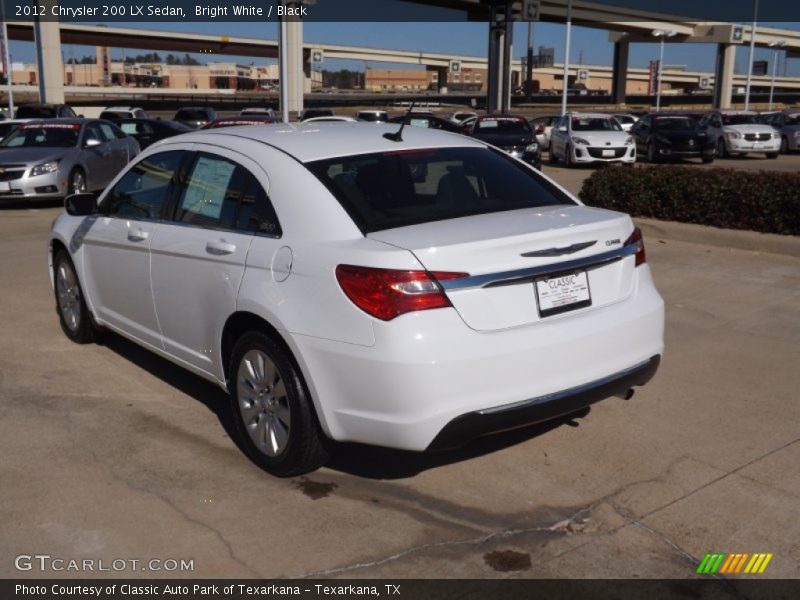 Bright White / Black 2012 Chrysler 200 LX Sedan