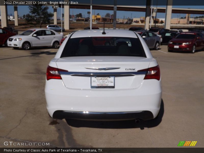Bright White / Black 2012 Chrysler 200 LX Sedan