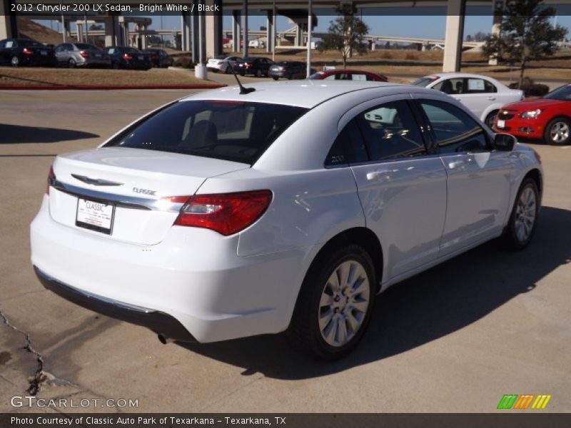 Bright White / Black 2012 Chrysler 200 LX Sedan