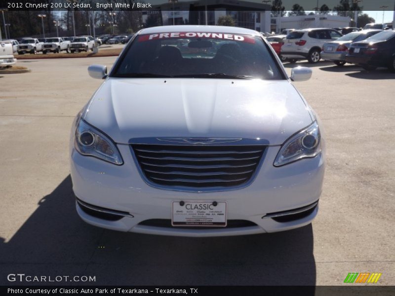 Bright White / Black 2012 Chrysler 200 LX Sedan