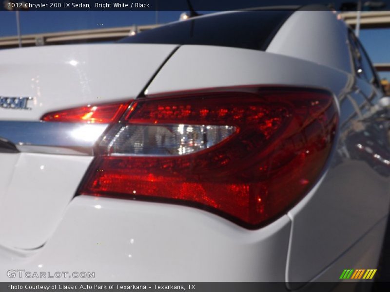 Bright White / Black 2012 Chrysler 200 LX Sedan