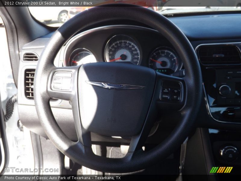 Bright White / Black 2012 Chrysler 200 LX Sedan