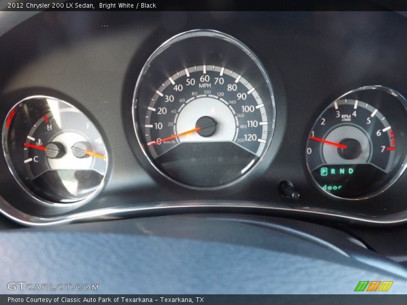 Bright White / Black 2012 Chrysler 200 LX Sedan