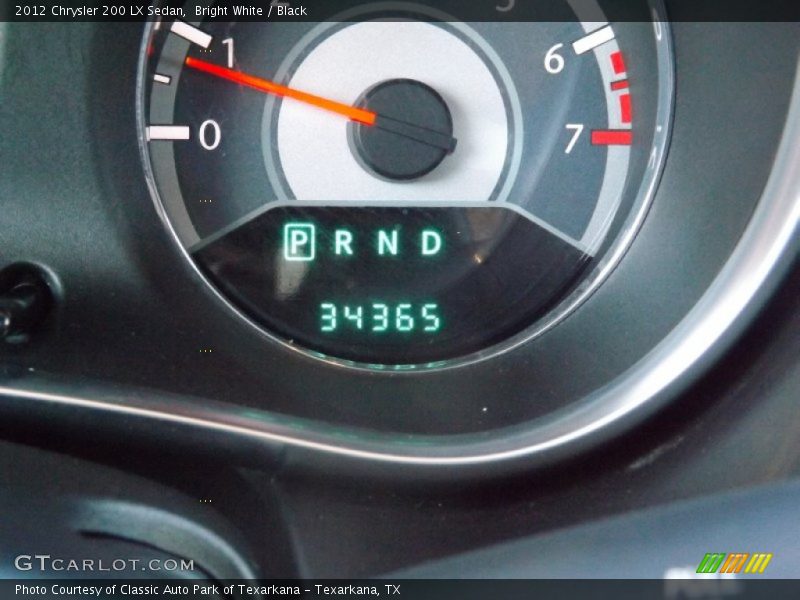 Bright White / Black 2012 Chrysler 200 LX Sedan