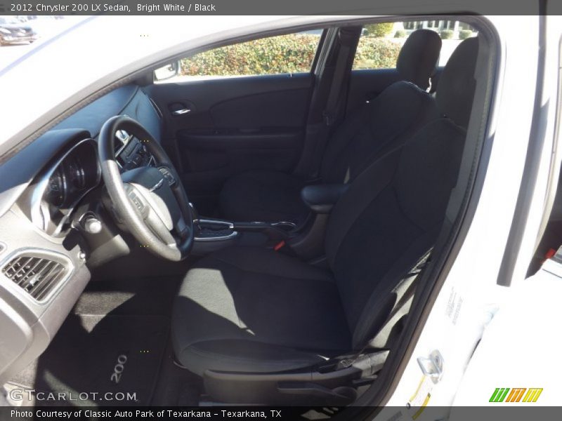 Bright White / Black 2012 Chrysler 200 LX Sedan