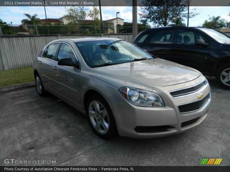 Gold Mist Metallic / Ebony 2011 Chevrolet Malibu LS