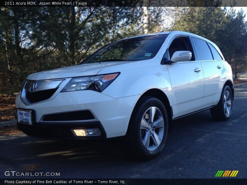 Aspen White Pearl / Taupe 2011 Acura MDX
